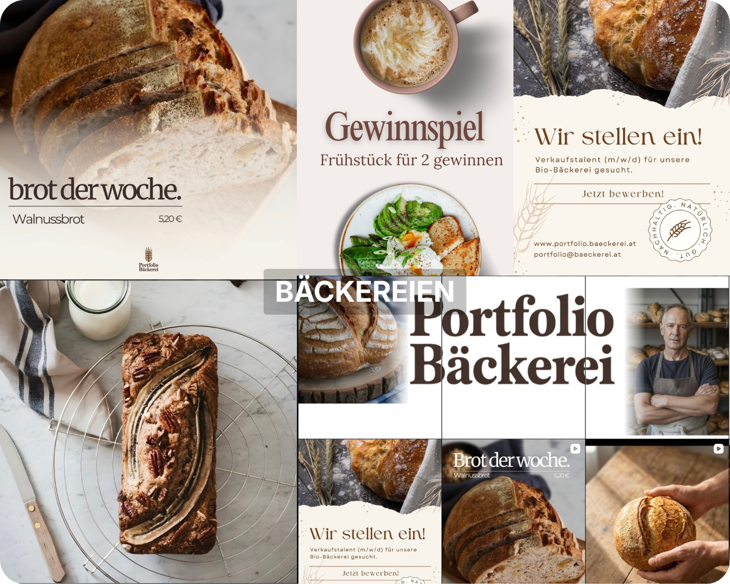 Bäckerei Content-Beispiel
